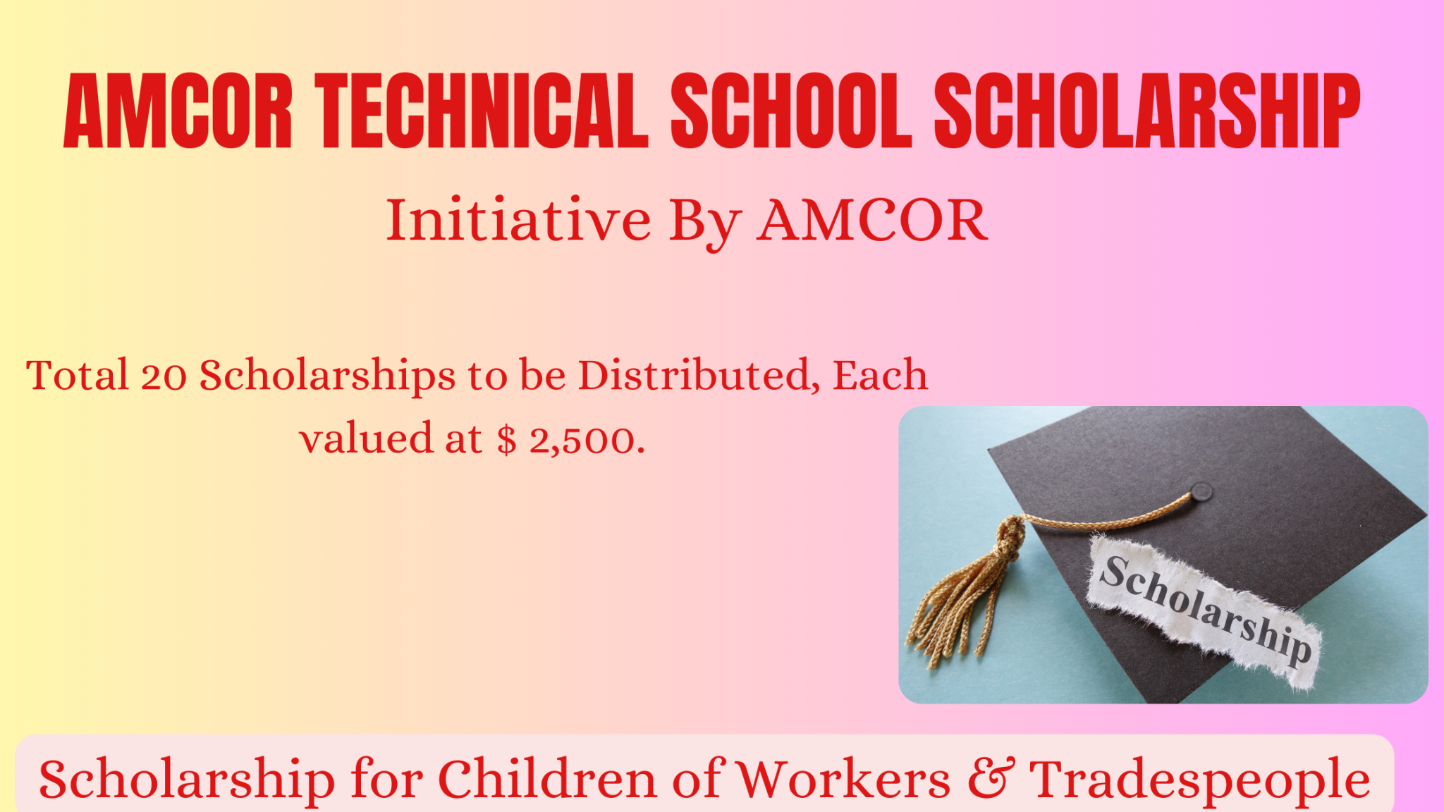 amcor-technical-school-scholarship-for-high-school-graduates